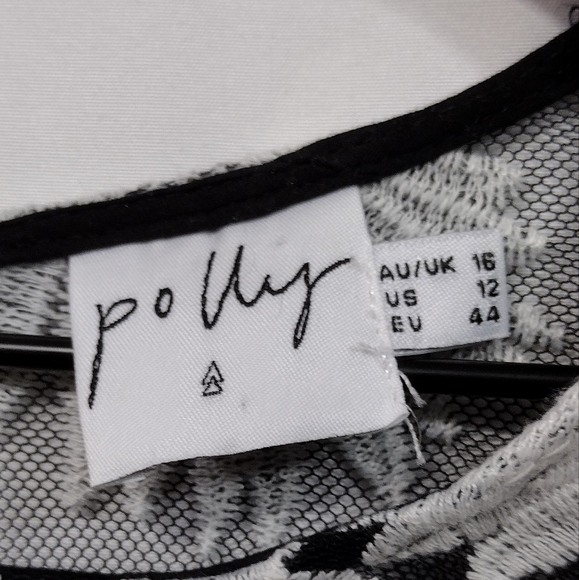 SOLD Princess Polly Indigo Skies Floral Lace Mini Dress Women's 12 Artsy Boho - Picture 10 of 11